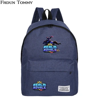 

Realm Royale Backpack Kpop Idol mochila Game Accessories Canvas Hip Hop Teenager School bag Stylish harajuku bag Funny cool bags