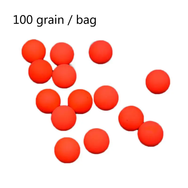 100 шт набор EPS поплавок мяч из пенополистирола привлекательные бобы модифицированный поплавок Сферический буй рыболовное снаряжение яркие цвета - Цвет: Red   6