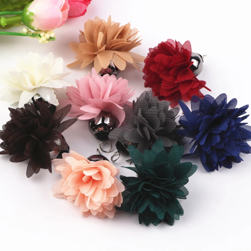 

30pcs Mix Color 27mm DIY Flower Tassel For Keychain Cellphone Straps Jewelry Charms Tassels Accessories For Jewelry Accessories