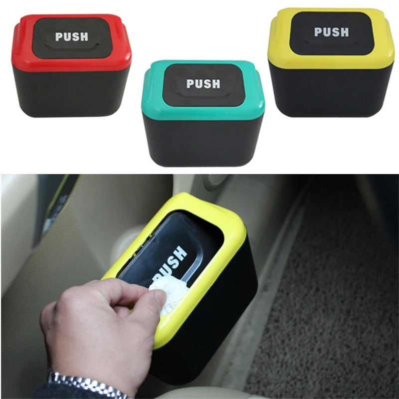 

Car trash can garbage Attractive trash bin Dust Case Holder car storage box organizer trailer trash container inside car styling