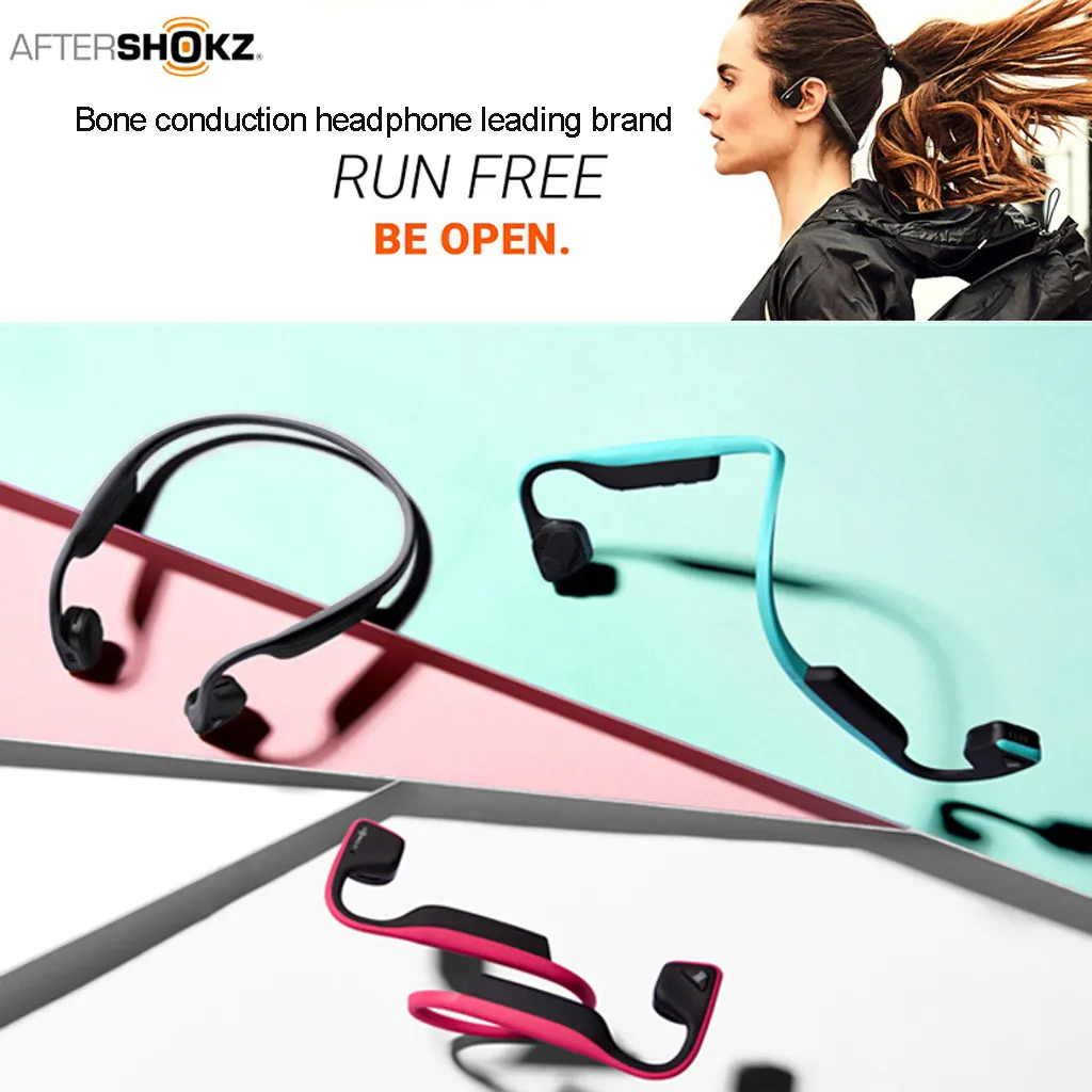 Лидер продаж Aftershokz AS600 Trekz титановые воздушные открытые беспроводные наушники с костной проводимостью Прямая поставка