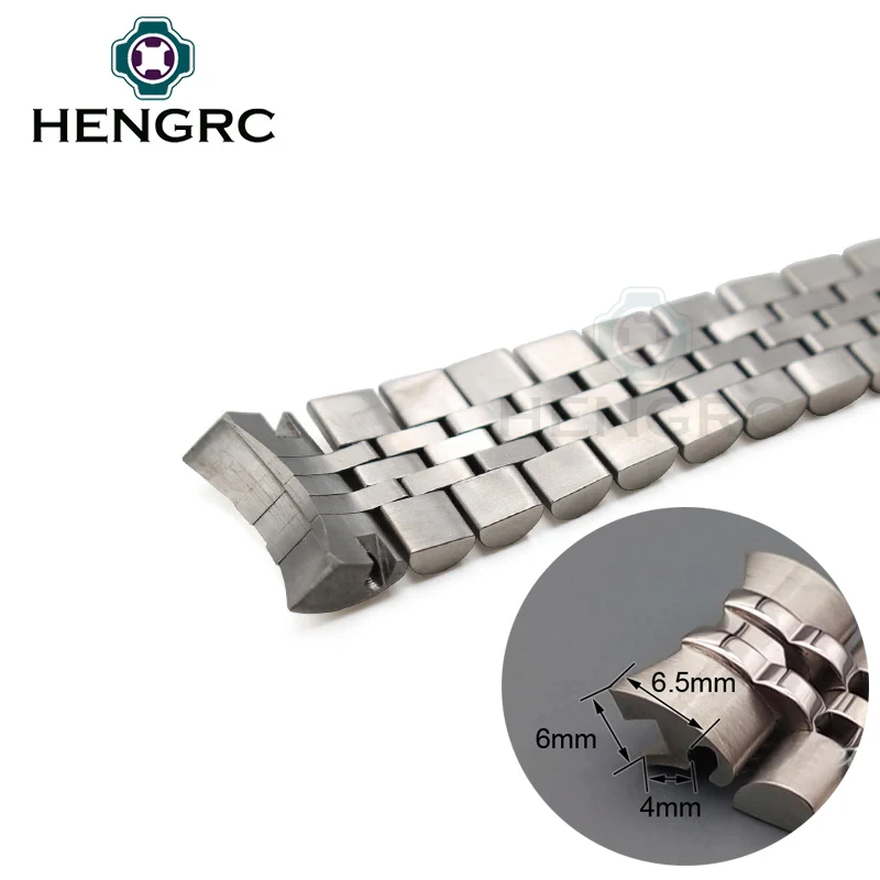 Pulseiras de Metal Acessórios de Moda Inoxidável Relógio Banda Strap 20mm Homens Final Curvo Prata Ligação Pulseira Feminina Sólida Aço