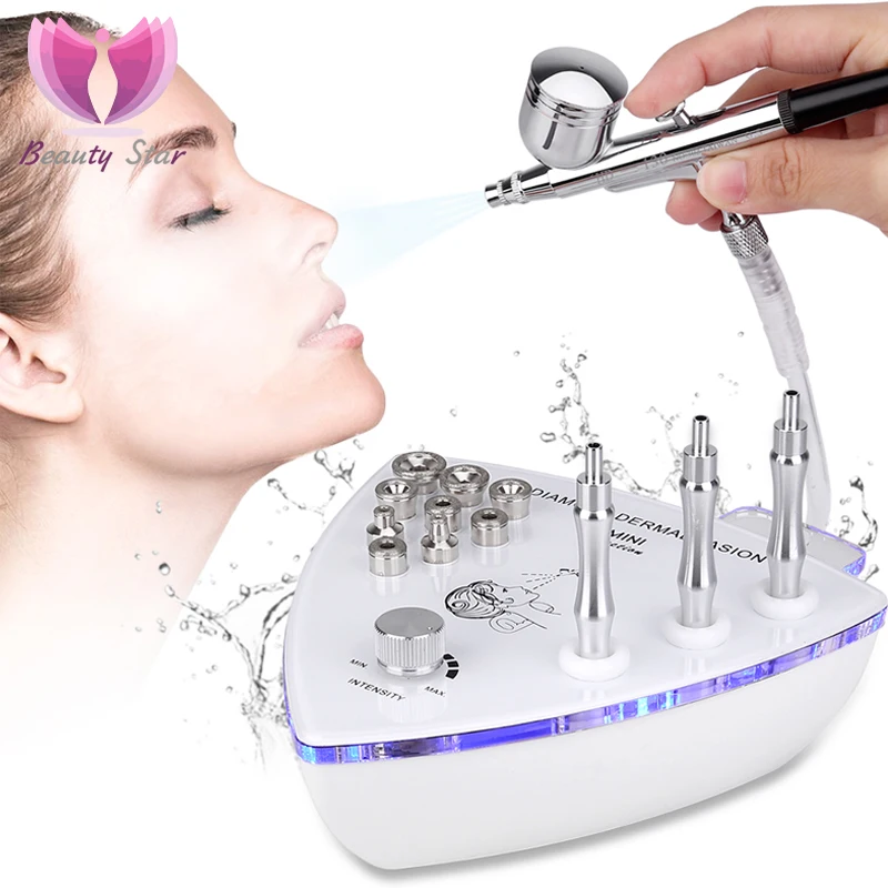 

Beauty Star Diamond Microdermabrasion Dermabrasion Machine With Spray Gun Water Spray Vacuum Suction Exfoliation Facial Massage