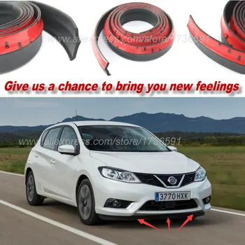 

For Citroen C-Quatre C-Triomphe Picasso C1 C2 C3 C4 C4L C5 Elysee AUTO Bumper Lip Spoiler Kit Strip Body Chassis Side Protection