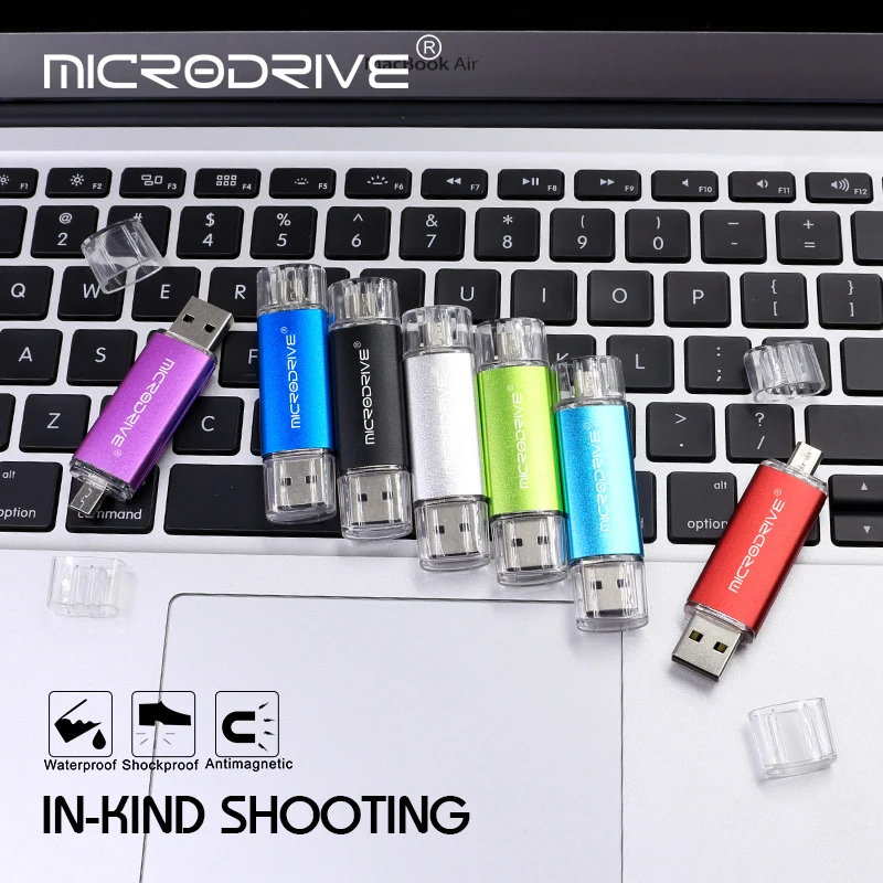 Новинка OTG флеш диск USB 2 0 32 ГБ 16 8 металлическая карта памяти Флешка 64 128 накопитель