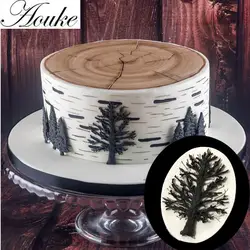 Aouke шт. 1 шт. форма дерева, 3D силиконовая форма для торта. Для чашки украшения торта, желе, шоколад, Мыло Моделирование D030
