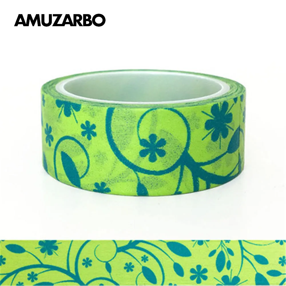 

15mm X 10m Cute Beautiful Green leaf Vine pattern Decorative Washi Tape Paper DIY Scrapbooking Masking Tape School Office Supply