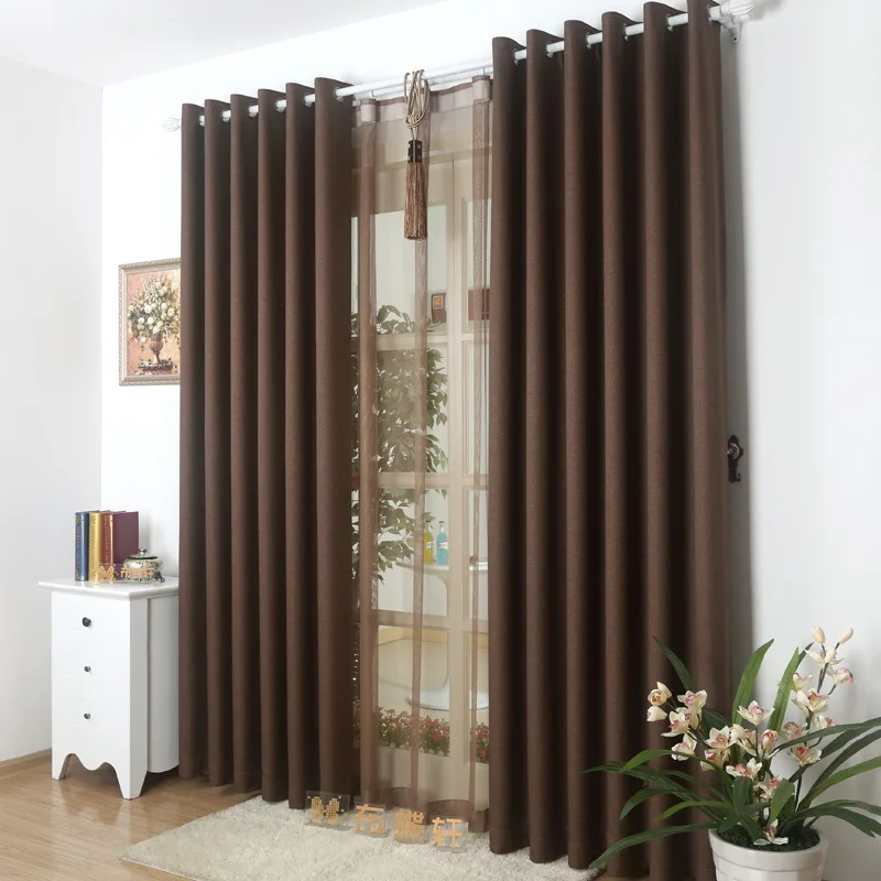 High end Green Hotel Curtains for Living Dining Room Bedroom Linen Full