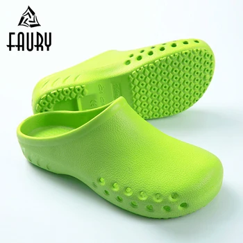 

Hospital Medical Shoes for Man Woman Dental Clinic Surgical Shoes Anti-Slip Slippers Operating Room Lab Work Soft Flat Footwear