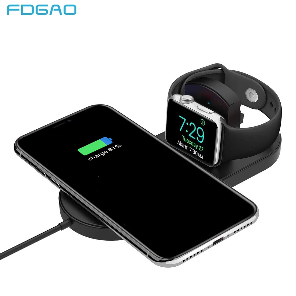 FDGAO Qi Wireless Charger Pad For Apple Watch 3 2 10W Fast