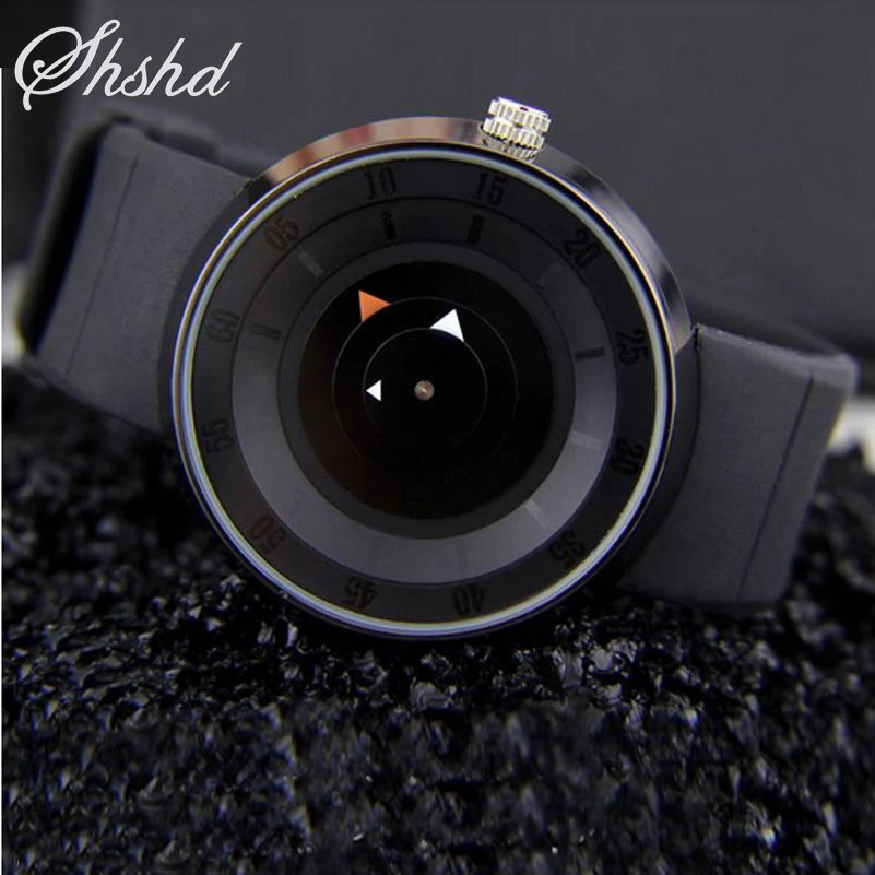 Silicone Lovers Watch Black Unisex Creative Watches Fashion Clock Women Casual Men Wristwatches Female Simple Relogio