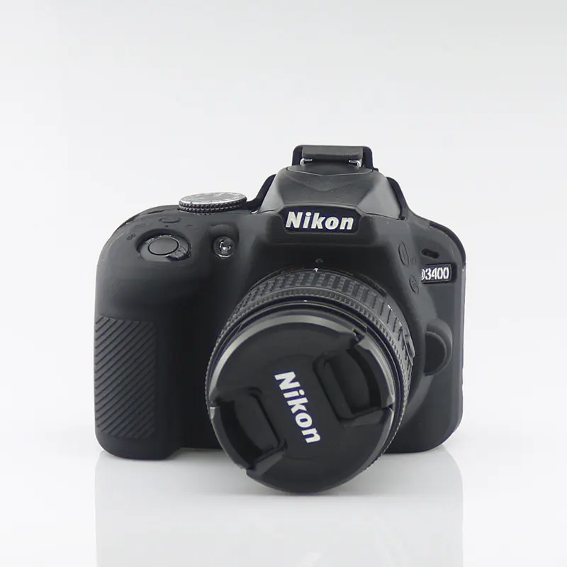 Камера силиконовый чехол Защитный чехол для Nikon Z7 Z6 D3400 D3500 D5300 D5500 D5600 D7100 D7200 D7500 D810 D810A D750 D850 DSLR - Цвет: D3400 Black