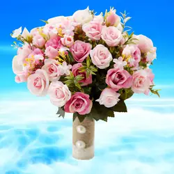 Белые Свадебные цветы Букет Желтые цветы Свадебные букеты розовые аксессуары много цветов Горячая 2019