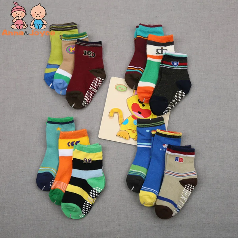 Meninos do Bebê cm para 1-3 Pares Lote Meias Criança Anti-slip Tamanho -- 15 Anos Htws0001 12 - 19 High Quality Mamãe e Bebê