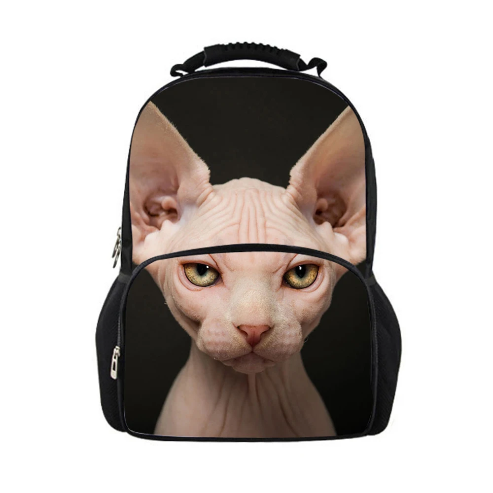 Customized Cute Canadian Hairless Cat женский рюкзак с 3D принтом Zoo Mochila мужской повседневный