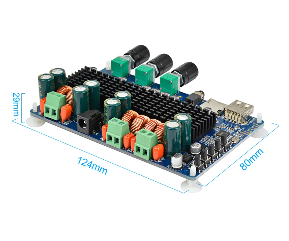 AIYIMA TPA3116 Bluetooth усилитель плата 2x50 Вт+ 100 Вт 2,1 канальный цифровой сабвуфер усилители USB TF декодирование Поддержка MP3 FLAC