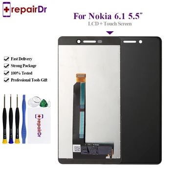 

Original For Nokia 6.1 Lcd TA-1043 TA-1054 TA-1068 LCD Display Touch Screen Digitizer Assembly 5.5'' For Nokia 6 2018 6 II Lcd