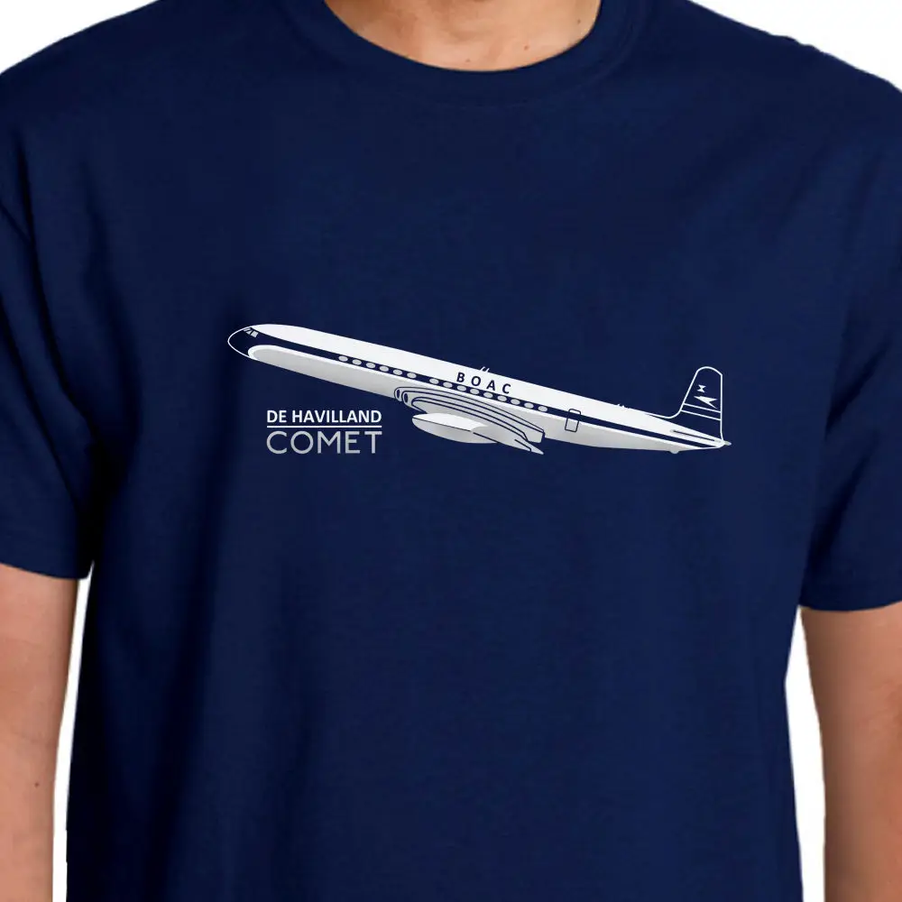 

Aeroclassic Boac De Havilland Comet T-Shirt 2019 Summer Style Brand Casual O-Neck Male Tops & Tees Printing On T Shirts