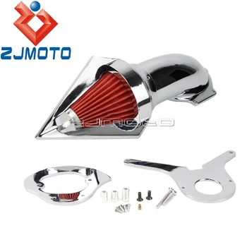

Motorcycle Chrome Billet Aluminum Cone Spike Air Cleaner Kit Washable Air Filter For Honda Shadow Aero 750