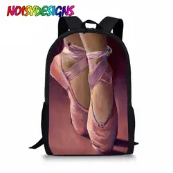 Бесшумные розовые балетные туфли, балетная картина с танцовщицей, школьная сумка для девочек, рюкзак, детские школьные рюкзаки для