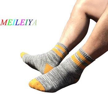 

MEI LEI YA New Men's Cotton Socks Autumn And Winter Products Men's Socks Pull Thick Thick Line Casual Socks 5 Pairs = 10 Pieces