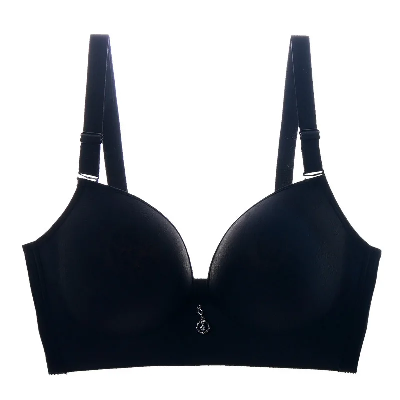 Plus Size C D Cup 36 46 Seamless Bras Push Up Black Bra Half Cup Sexy