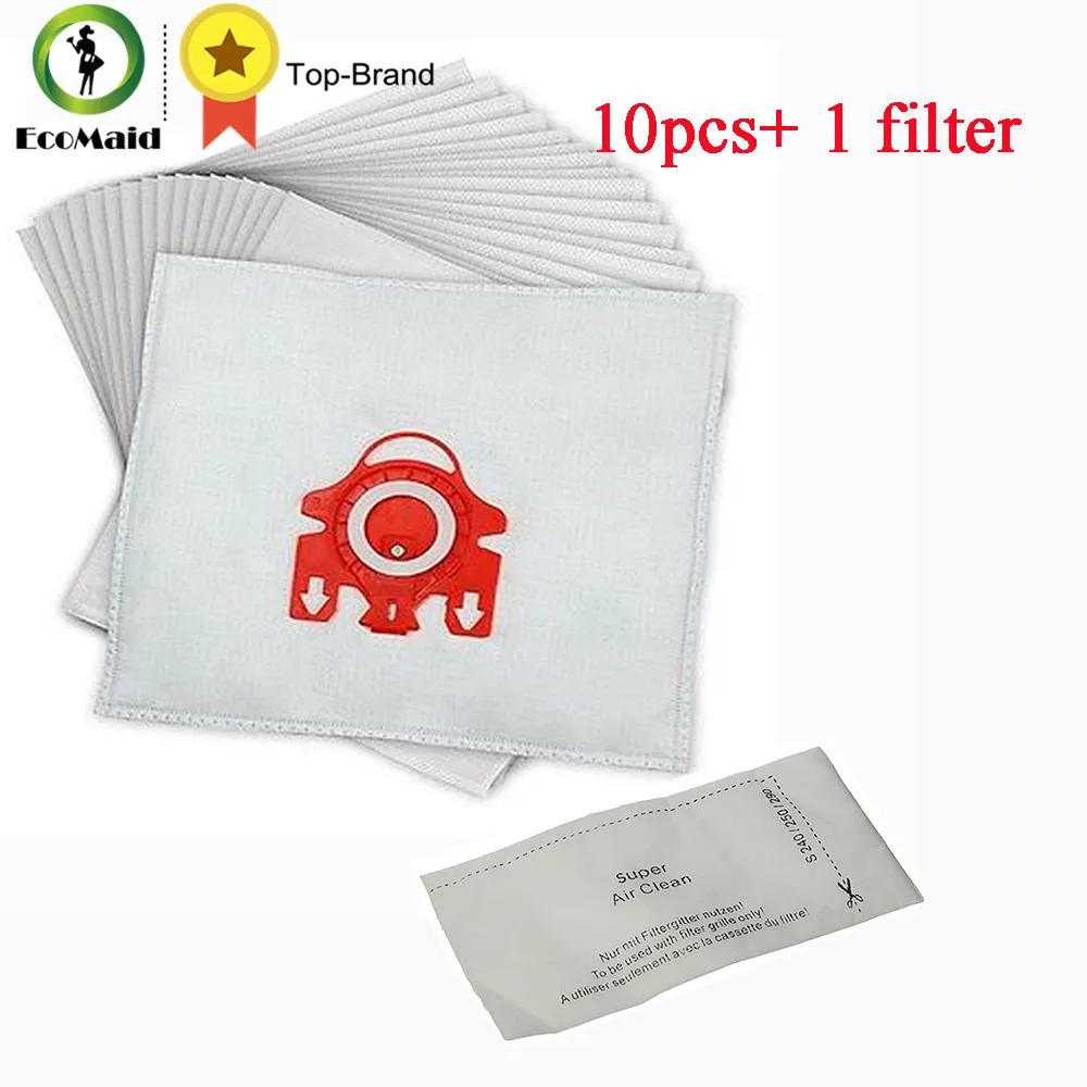 Dust Bag (10 Bags + 1 Filter) For Miele Airclean Vacuum Cleaner FJM