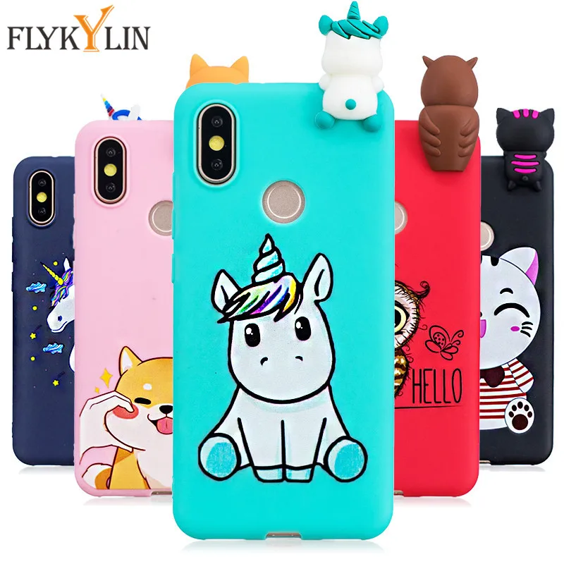 

For Xiaomi Mi A1 A2 Case on For Xiaomi Mi 5X6X 3D Toys Unicorn Owl Cartoon Soft TPU Cover Fundas For Xiaomi Mi A1 A2 Case Capa