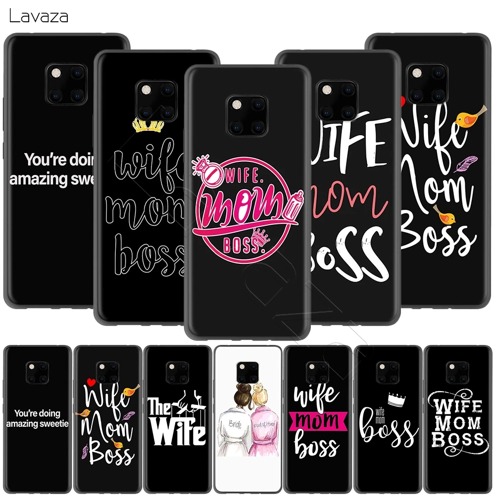 

Lavaza Wife Mom Boss Best Wife Women Case for Huawei P30 P20 P10 P9 P8 Mate 20 10 Pro Lite P Smart 2017