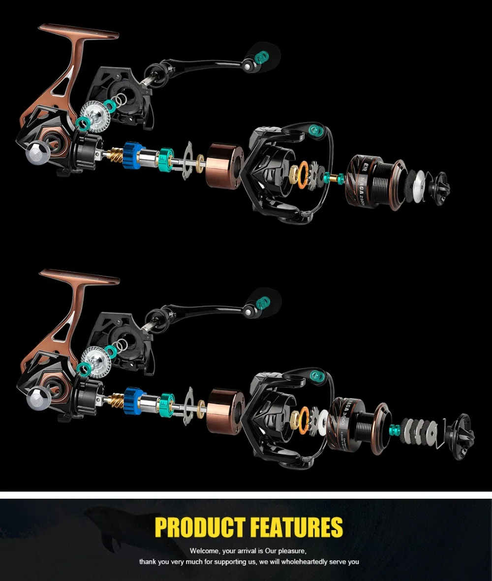Carretel de Alumínio 9 + 1bb Seaknight Spinning Reel Nagaii 1 9 Kg-15 kg Roda Carpa Fishing 2000 2500s 3000 4000 5000 5.2: 27 Carretel de alumínio Spinning Reel Fishing 2000 2500S 3000 4000 5000