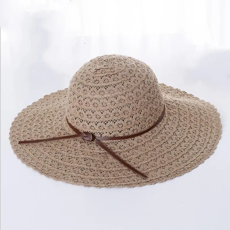 Как Mulheres Rendas de Algodão macio Grande Design Moda Praia Chapéu Sol dobravel Palha Abas Largas | Аксессуары для одежды