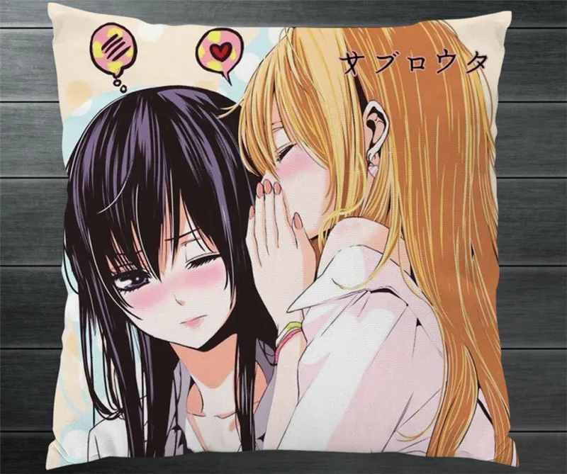 Аниме цитрусовые Aihara Yuzu Mei Kiss Двусторонняя Подушка Чехол s обнимая для подушки Otaku