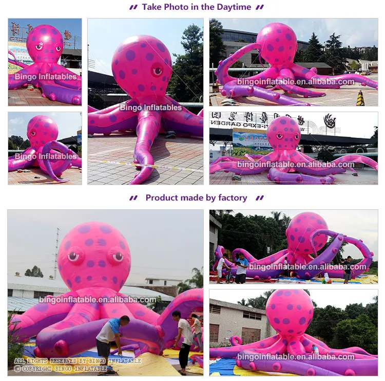 18 м гигантский светодиодный надувная модель осьминога для рекламы яркий надувной шар для украшения игрушек