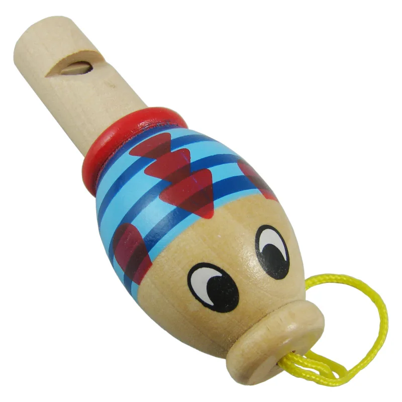 Случайный 1 шт Разноцветные Мультяшные животные Деревянный свисток игрушечный музыкальный инструмент игрушка для детей подарок для детей