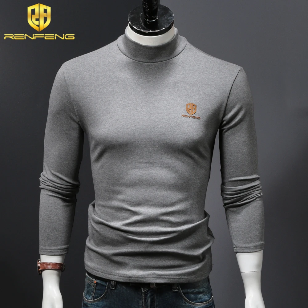 95% cotton thermo shirt for men long sleeve undershirt Slim Pullover Warm shirts thermal underwear t-shirt mens plus velvet tops (4)