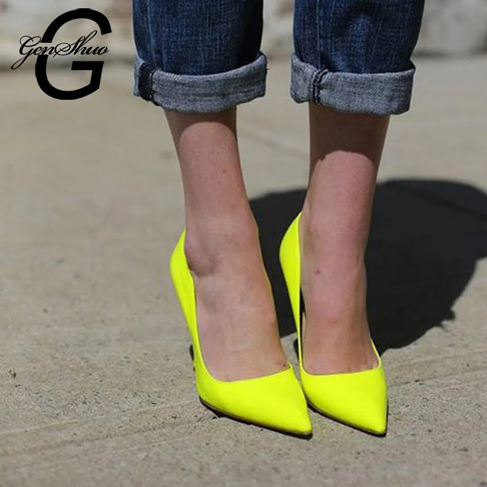 Yellow pumps size 10 Clearance