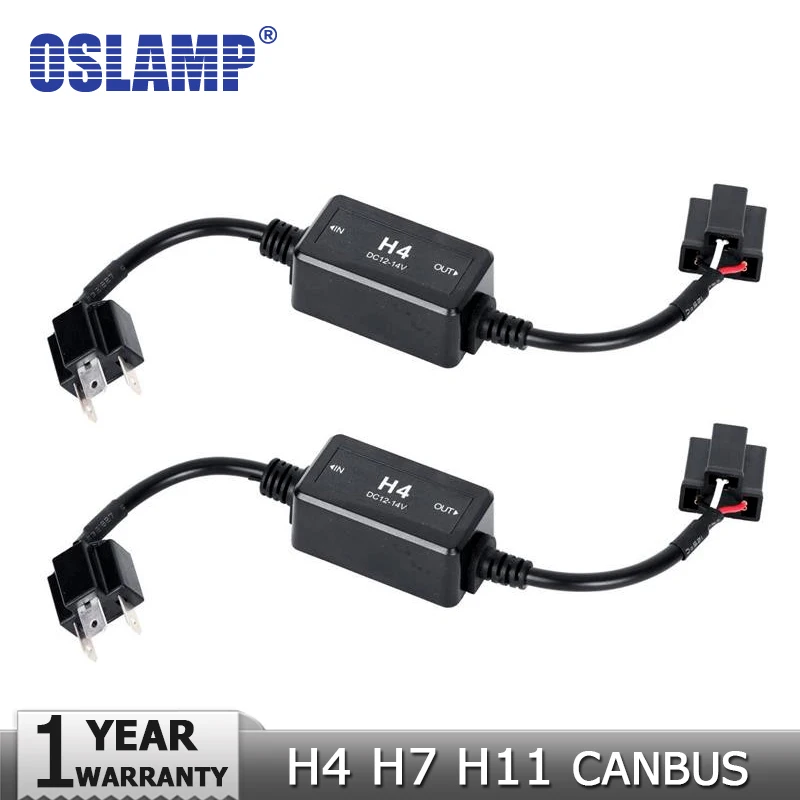 Oslamp H4/H7/H8/H11/H13/HB3 (9005)/HB4 (9006) Canbus адаптер электропроводки светодиодный фар