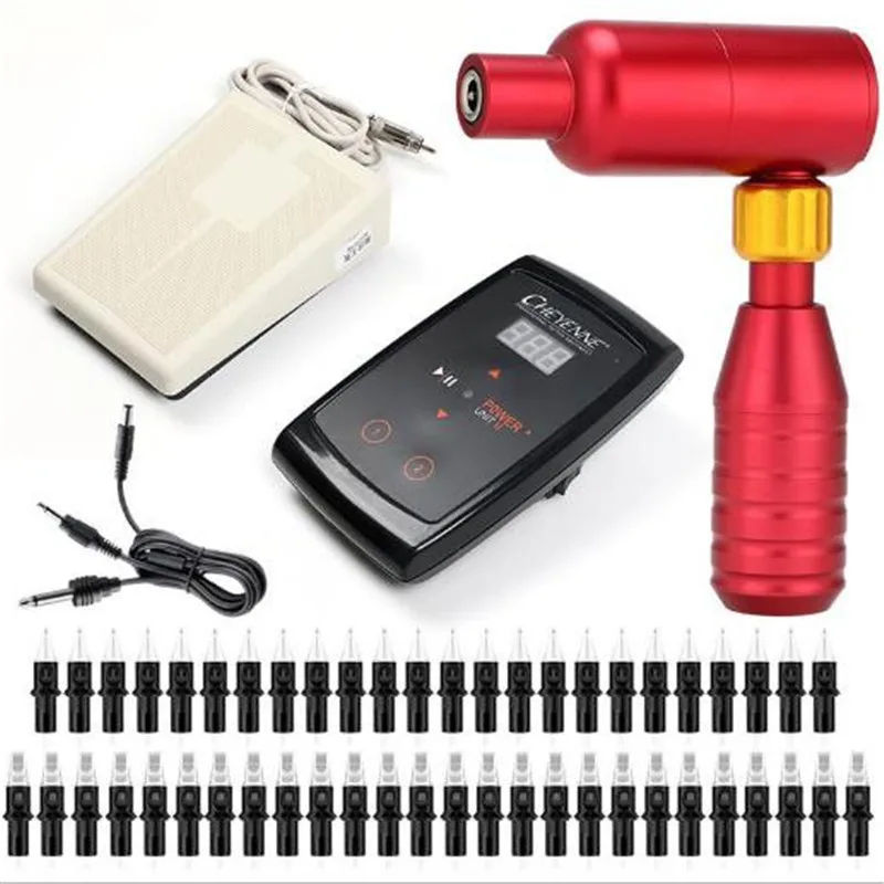 

Complete Professional Tattoo Machine Kit Sets liner shader 2 in 1 tattoo machine kits Power Supply Needles Grip Tip Set