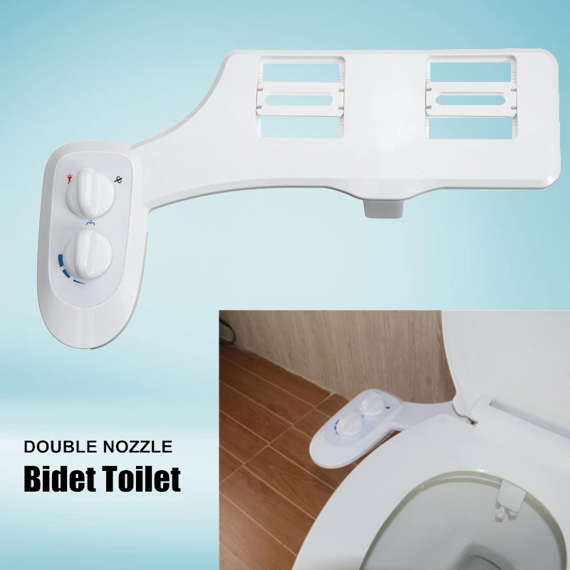 

Bidet Toilet Seat Double Cold Attachment Non-Electric Water Spray Cleaning Shower Bathroom Clean Tool