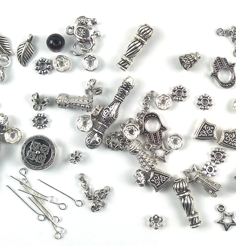 

Tesbih making accessory mix silver color alloy material