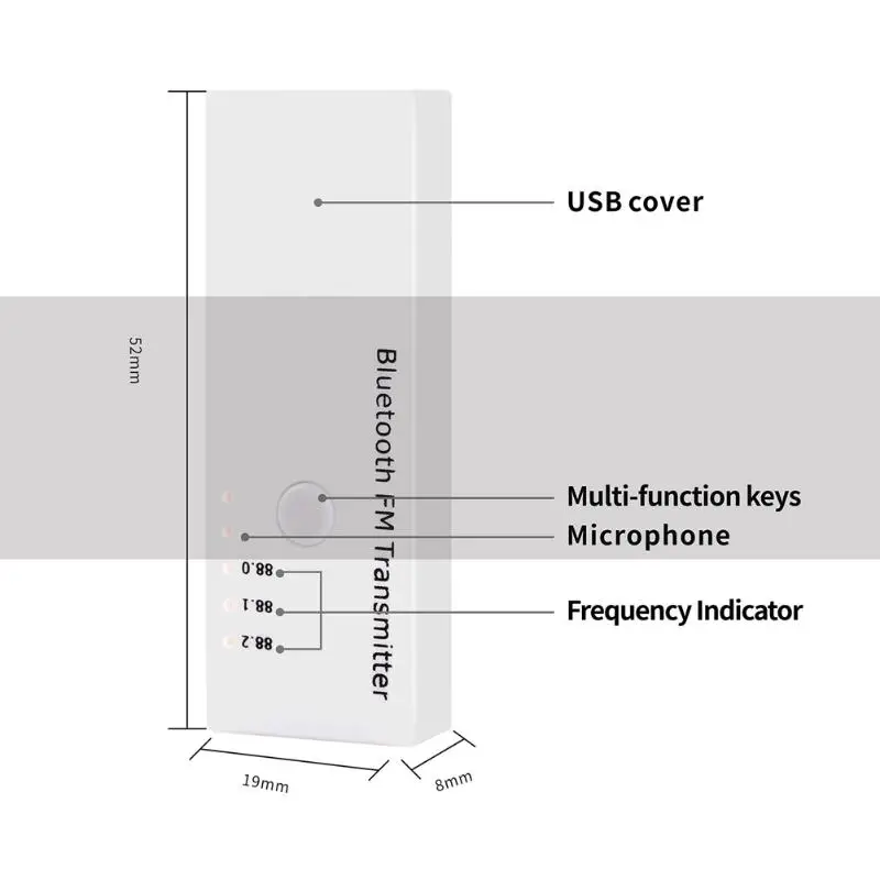 USB автомобильный V4.2+ EDR Bluetooth fm-передатчик USB зарядка радио адаптер