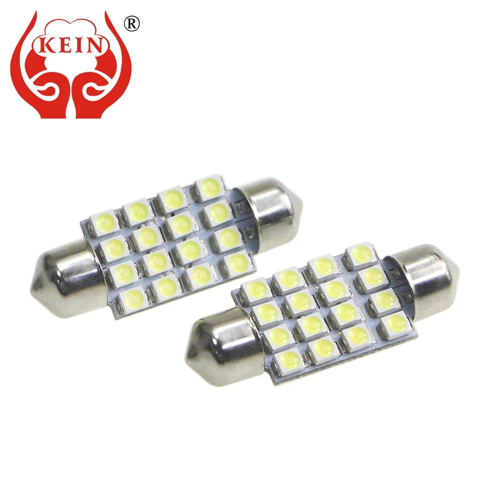 KEIN 10 шт. C5W C10W festoon LED 16SMD светильник щение SV8.5 1210 3825 Внутреннее освещение для чтения