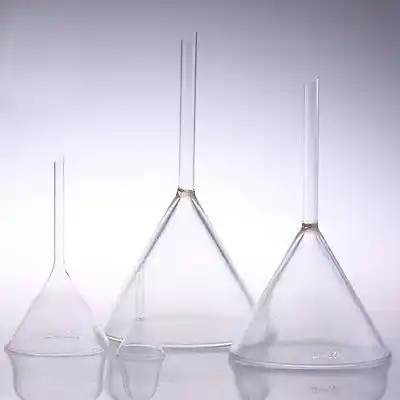 50mm Diameter Kaca Segitiga corong Corong Laboratorium Kimia ...