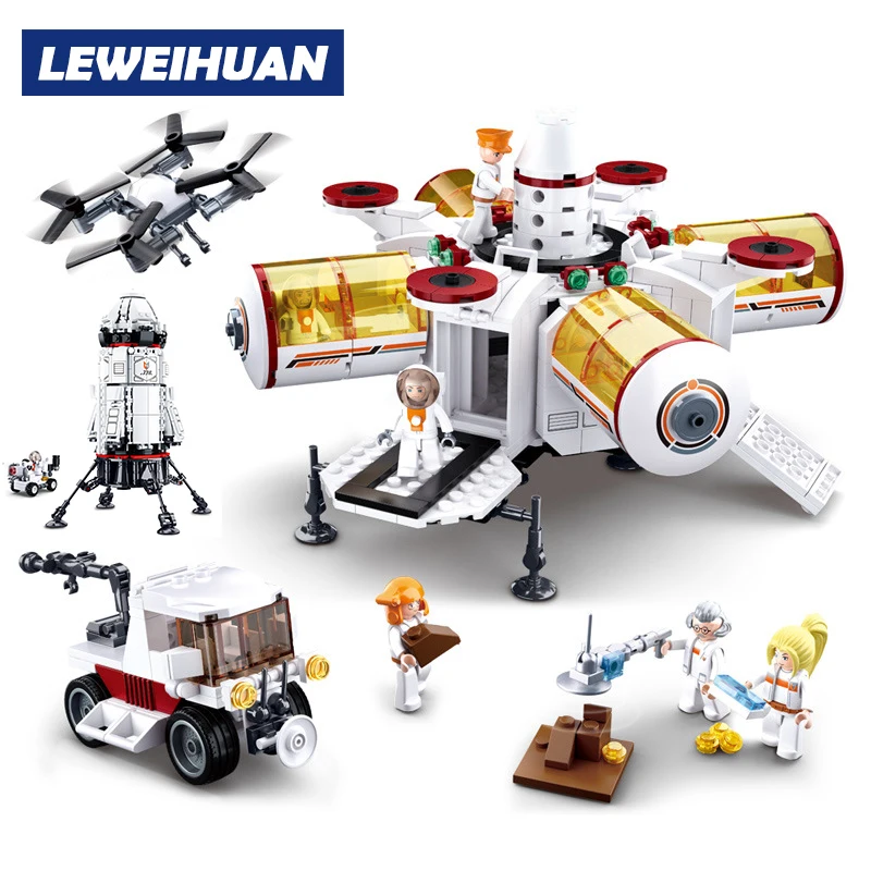 

NEW Space Exploration Star Rocket Model Blocks Legoings Space Station Building Blocks Toys Assembled Educational DIY Toys