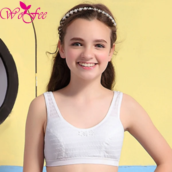 KaQI Thin Wireless Young Girl Bra 100 Cotton Underwear Small Vest