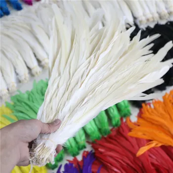 

35-40cm /14-16 inch beige Rooster tail feathers Chicken feathers cock tail feather Rooster Tail Coque Feathers 100pcs/lot