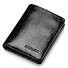 CONTACT'S Hot Sale Genuine Leather Men Clutch Wallets Card Case Mens Card Holders Purse 3 Style Wallet With Coin Pocket Black ► Photo 2/6