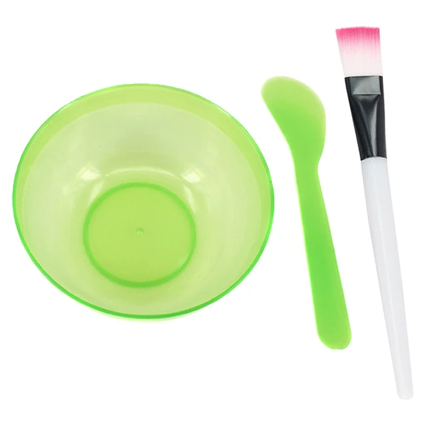 

Facial Mask Bowl Kit Plastic Brush Stirring Rod Homemade Makeup Beauty DIY Tool Set JIU55