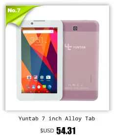 Yuntab 7-дюймовый Allwinner A33 Quadl ядро T7 Android4.4 Tablet PC емкостный Экран 1024x600 с двойной Камера 2200 мАч батареи
