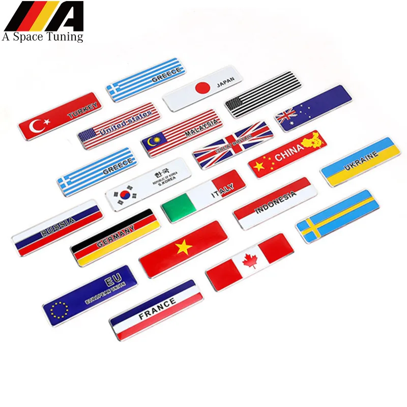 

Aluminum ASIA Malaysia Vietnam CHINA UKRANIE TURKEY INDONESIA KOREA Flags Car Stickers Automobiles Motorcycles Accessories